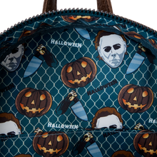Load image into Gallery viewer, Halloween Michael Myers Pumpkin Glow Mini Backpack With Coin Bag