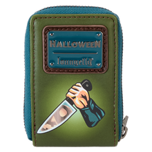 Load image into Gallery viewer, Halloween Michael Myers Pumpkin Glow Accordion Zip Around Wallet