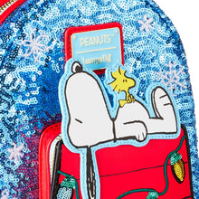 Load image into Gallery viewer, HALLMARK EXCLUSIVE Peanuts Sequin Holiday Mini Backpack