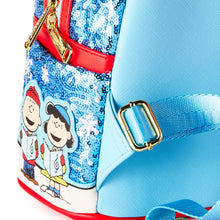 Load image into Gallery viewer, HALLMARK EXCLUSIVE Peanuts Sequin Holiday Mini Backpack