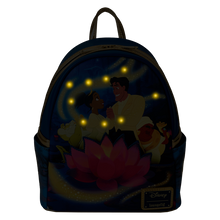 Load image into Gallery viewer, The Princess and the Frog 15th Anniversary Tiana & Naveen Glow Mini Backpack