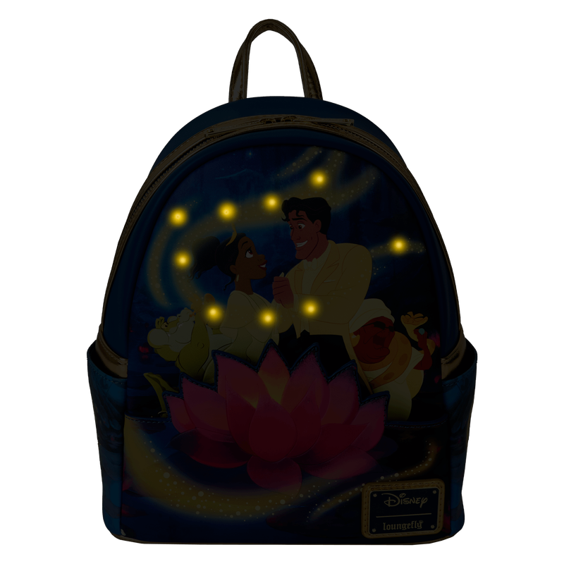 disney mini backpack amazon The Princess and the Frog 15th Anniversary Tiana & Naveen Glow Mini Ba – Stevens Floral Gifts & Framing