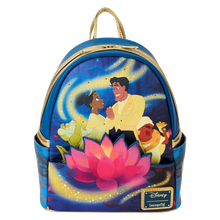 Load image into Gallery viewer, The Princess and the Frog 15th Anniversary Tiana & Naveen Glow Mini Backpack