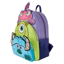 Load image into Gallery viewer, Monsters, Inc. Sulley, Mike, & Randall Triple Pocket Mini Backpack