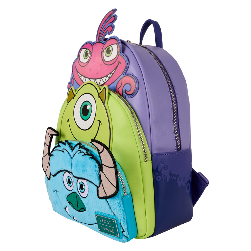 monsters inc bag Monsters, Inc. Sulley, Mike, & Randall Triple Pocket Mini Backpack – Stevens Floral Gifts & Framing