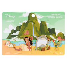 Load image into Gallery viewer, Moana Ocean Waves 4pc Pin Set