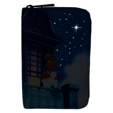 Load image into Gallery viewer, The Princess And The Frog 15th Anniversary Evening Star Glow Zip Around Wallet