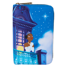 Load image into Gallery viewer, The Princess And The Frog 15th Anniversary Evening Star Glow Zip Around Wallet