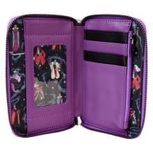 Load image into Gallery viewer, Disney Villains Iridescent All-Over Print Zip Around Wallet
