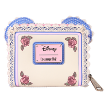 Load image into Gallery viewer, Minnie Mouse Floral and Lace Zip Around Wallet