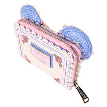 Load image into Gallery viewer, Minnie Mouse Floral and Lace Zip Around Wallet