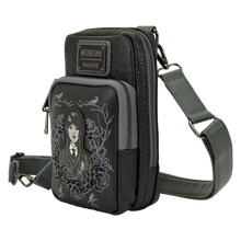 Load image into Gallery viewer, Wednesday Black Roses Cell Phone Crossbody Bag with Coin Bag