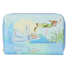 Load image into Gallery viewer, Peter Pan You Can Fly Glow Zip Around Wallet