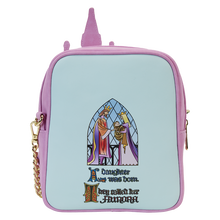 Load image into Gallery viewer, Sleeping Beauty Castle Three Good Fairies Stained Glass Crossbody Bag