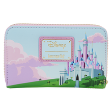 Load image into Gallery viewer, Sleeping Beauty Castle Three Good Fairies Stained Glass Zip Around Wallet