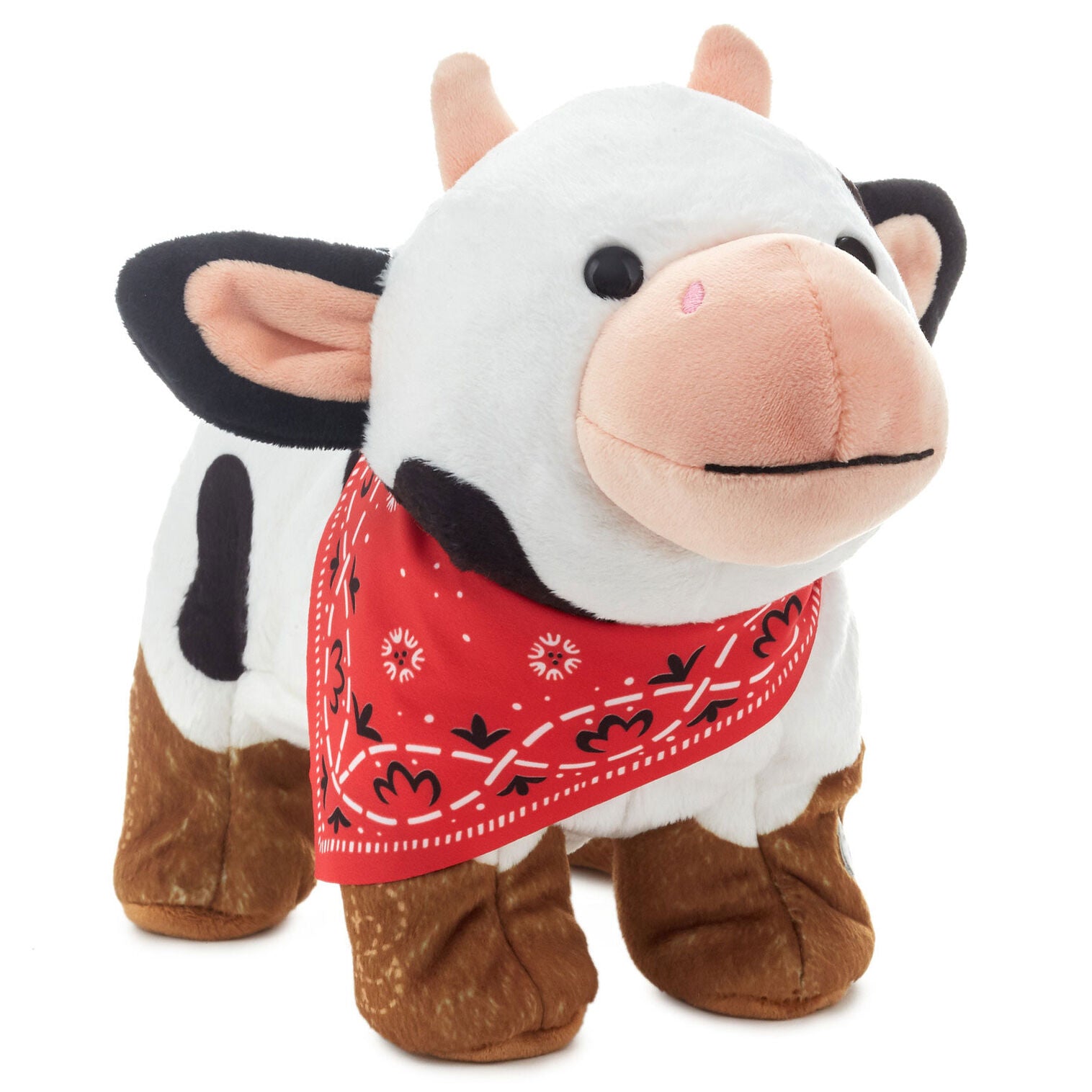Spotted Cow in Boots Plush With Sound and Motion – Stevens Floral