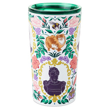Load image into Gallery viewer, Bridgerton Ton Silhouettes on Floral Travel Mug, 15 oz.

