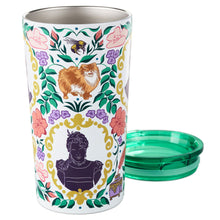 Load image into Gallery viewer, Bridgerton Ton Silhouettes on Floral Travel Mug, 15 oz.
