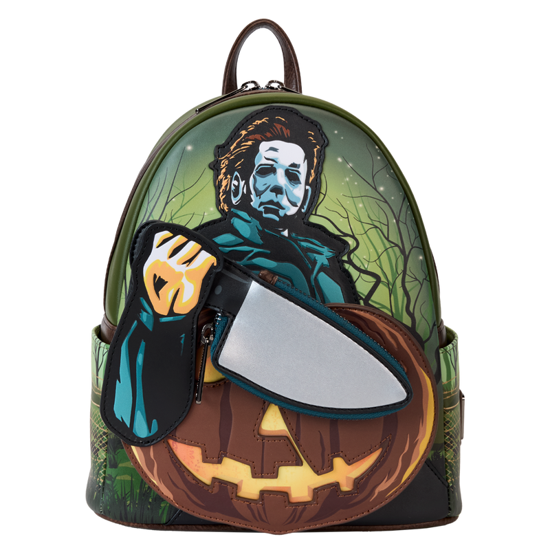 Halloween Michael Myers Pumpkin Glow Mini Backpack With Coin Bag – Stevens Floral Gifts & Framing