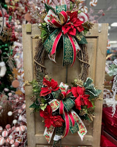 Christmas Poinsettia 2025 Wreath – Stevens Floral Gifts & Framing