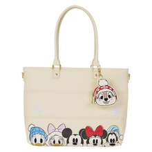 Load image into Gallery viewer, Mickey &amp; Friends Holiday Snow Tote Crossbody Bag with Coin Bag
