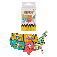 Load image into Gallery viewer, Snoopy Road Trip Map Mystery Box Pin
