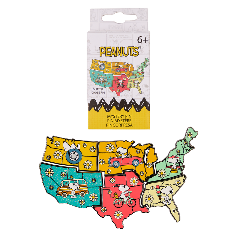 Snoopy Road Trip Map Mystery Box Pin