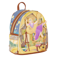 Load image into Gallery viewer, Tangled Rapunzel Glow Pin Trader Mini Backpack
