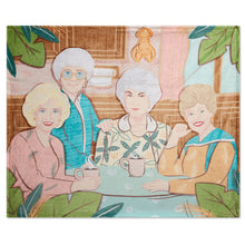 Load image into Gallery viewer, The Golden Girls at the Kitchen Table Throw Blanket
