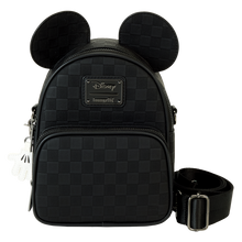 Load image into Gallery viewer, Mickey Mouse Checkered Texture Convertible Mini Backpack &amp; Crossbody Bag
