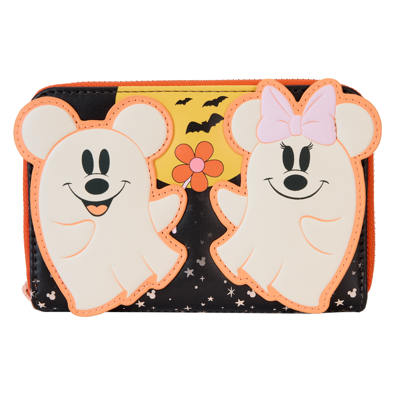 Mickey & Minnie Floral Ghost Glow Zip Around Wallet – Stevens