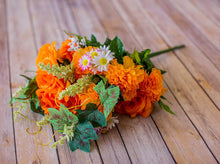 Load image into Gallery viewer, Orange Carnation and Open Rose Bush
