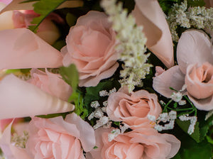 Blush Calla Lily & Rose Bush