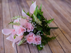 Blush Calla Lily & Rose Bush